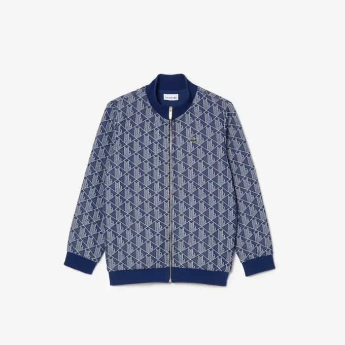 Høyhalset Paris-monogram-Sweatshirt for barn med glidelås