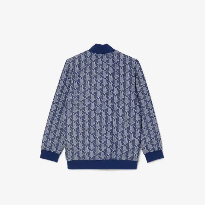 Høyhalset Paris-monogram-Sweatshirt for barn med glidelås
