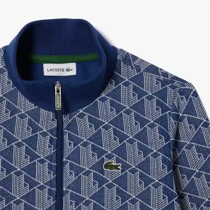 Høyhalset Paris-monogram-Sweatshirt for barn med glidelås