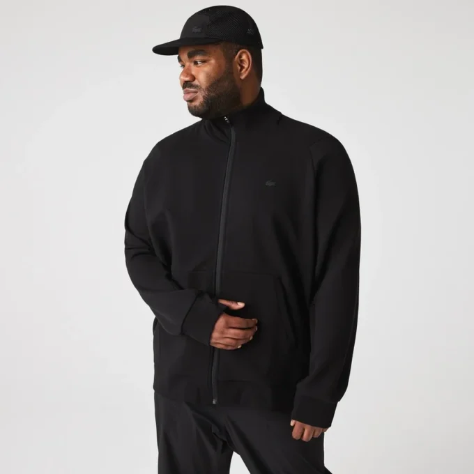 Høyhalset sweatshirt med glidelås for menn