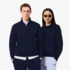 Høyhalset sweatshirt med glidelås og preget mønster