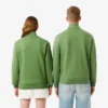 Høyhalset sweatshirt med glidelås og preget mønster