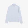 Høyhalset sweatshirt med glidelås og preget mønster