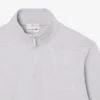 Høyhalset sweatshirt med glidelås og preget mønster