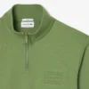 Høyhalset sweatshirt med glidelås og preget mønster