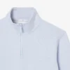 Høyhalset sweatshirt med glidelås og preget mønster