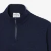 Høyhalset sweatshirt med glidelås og preget mønster