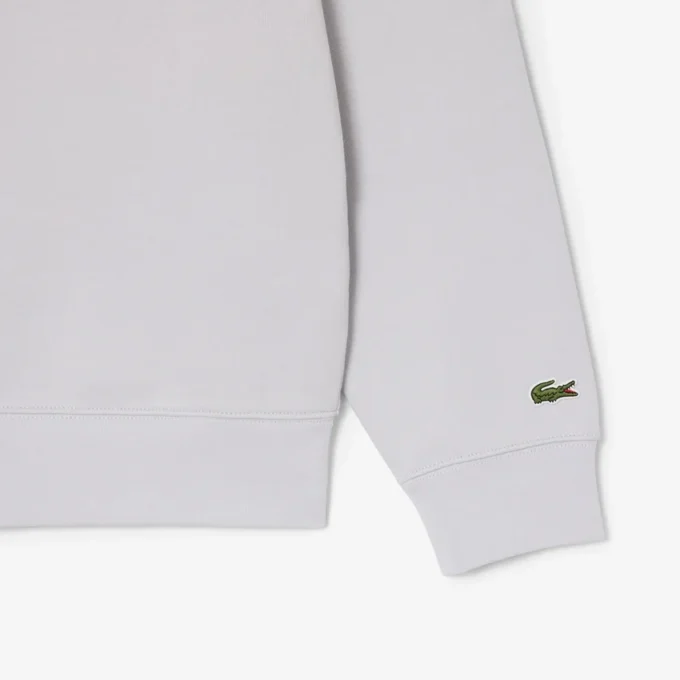 Høyhalset sweatshirt med glidelås og preget mønster