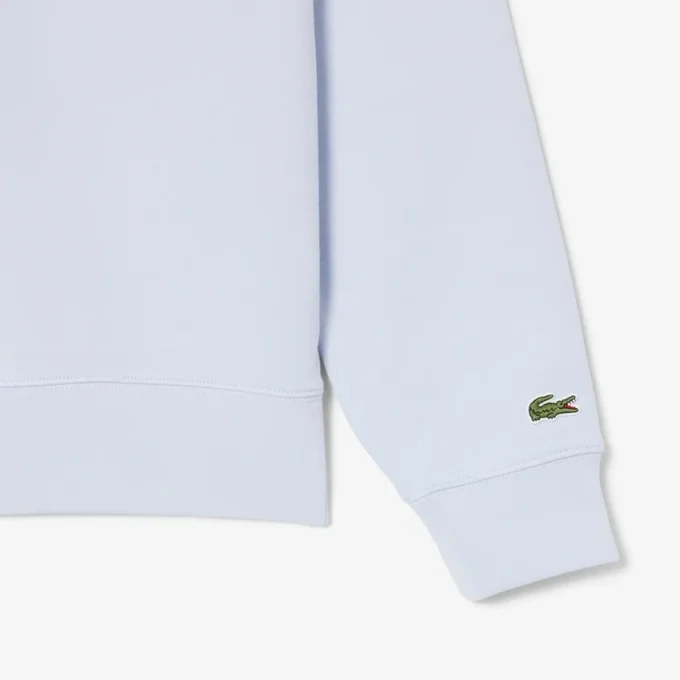 Høyhalset sweatshirt med glidelås og preget mønster