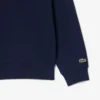 Høyhalset sweatshirt med glidelås og preget mønster