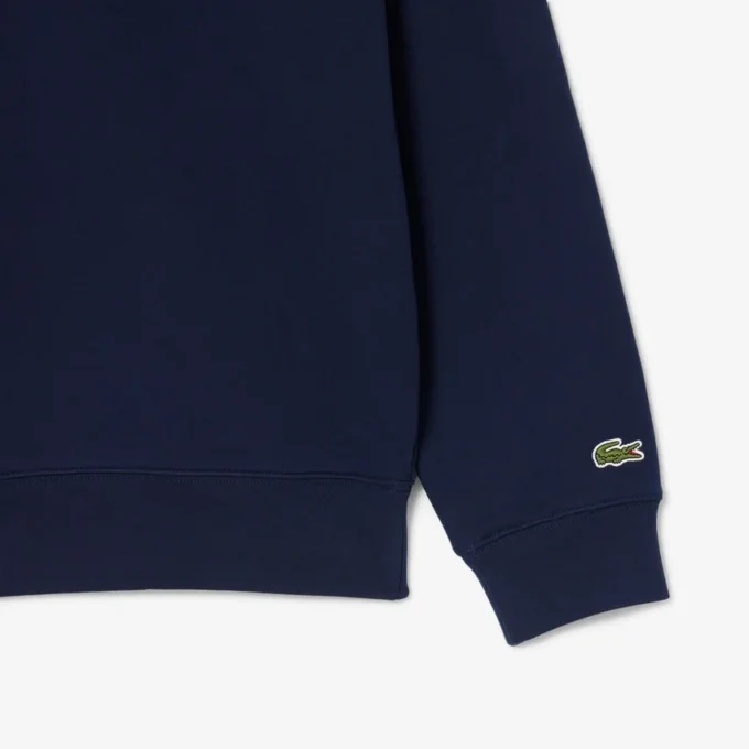 Høyhalset sweatshirt med glidelås og preget mønster