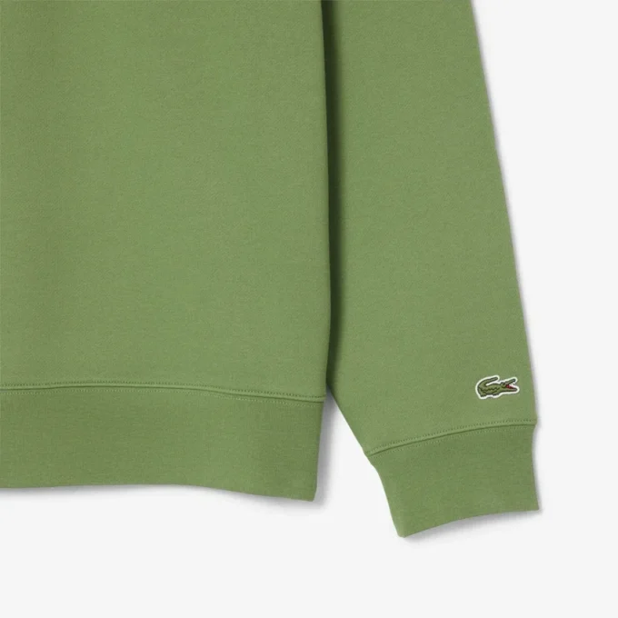 Høyhalset sweatshirt med glidelås og preget mønster