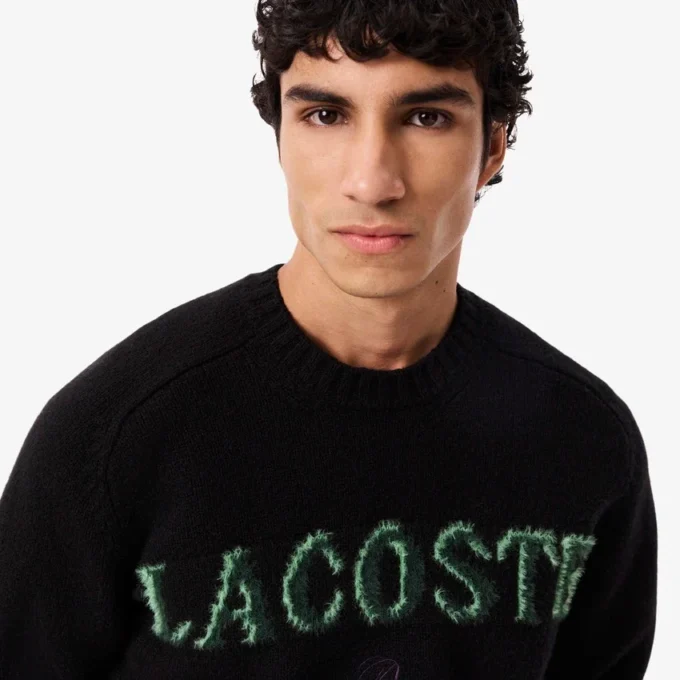 Intarsia-genser i ull for menn