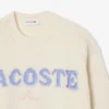 Intarsia-genser i ull med merke for damer
