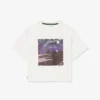 Jenters T-skjorte i bomull med trykk