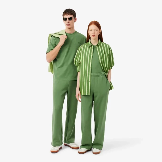 Joggebukse i fleece med løs passform
