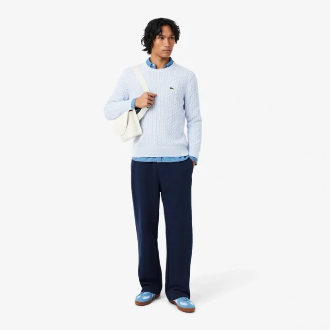 Joggebukse i fleece med løs passform