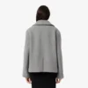 Kort oversized peacoat i ullblanding for kvinner