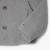 Kort oversized peacoat i ullblanding for kvinner