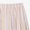Kort plissert skjørt i poplin med striper