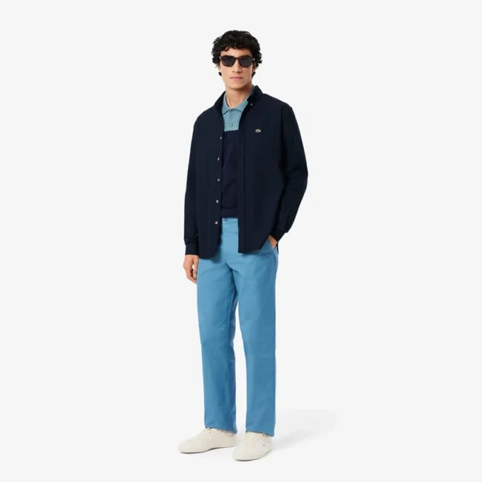L.12.12 Colorblock-pologensere for menn med normal passform