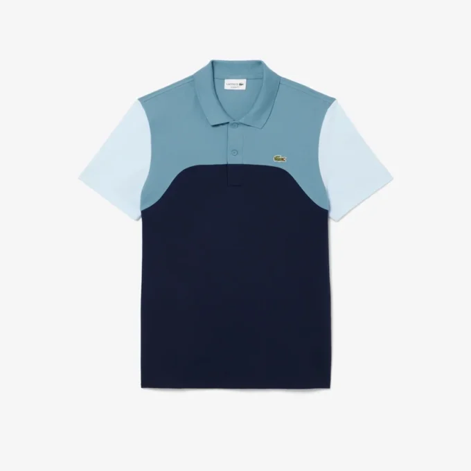 L.12.12 Colorblock-pologensere for menn med normal passform