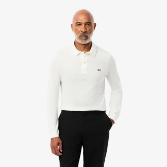 L.12.12 langermet polo i slim fit for menn