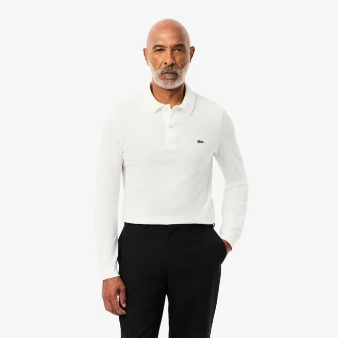 L.12.12 langermet polo i slim fit for menn