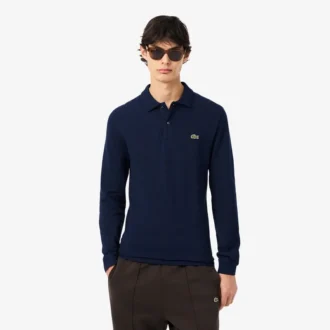 L.12.12 langermet polo i slim fit for menn