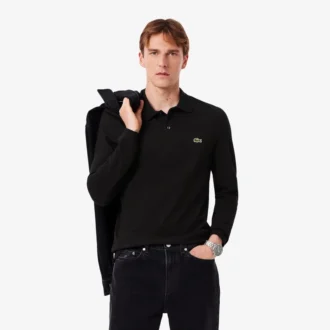 L.12.12 langermet polo i slim fit for menn