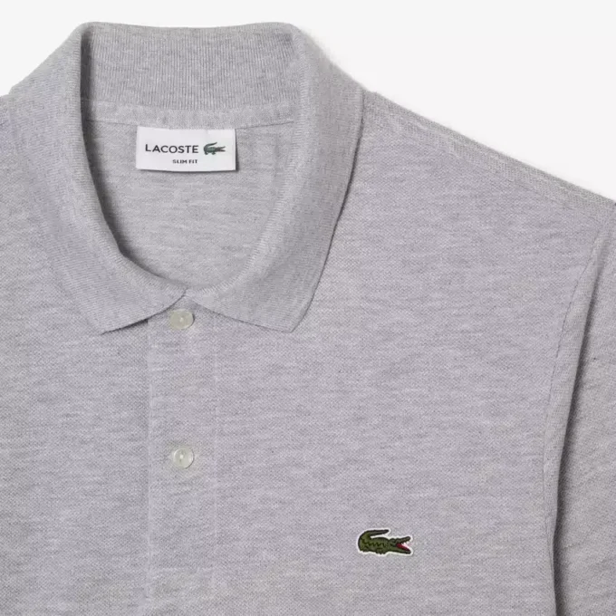 L.12.12 langermet polo i slim fit for menn