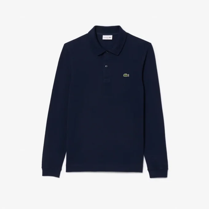L.12.12 langermet polo i slim fit for menn