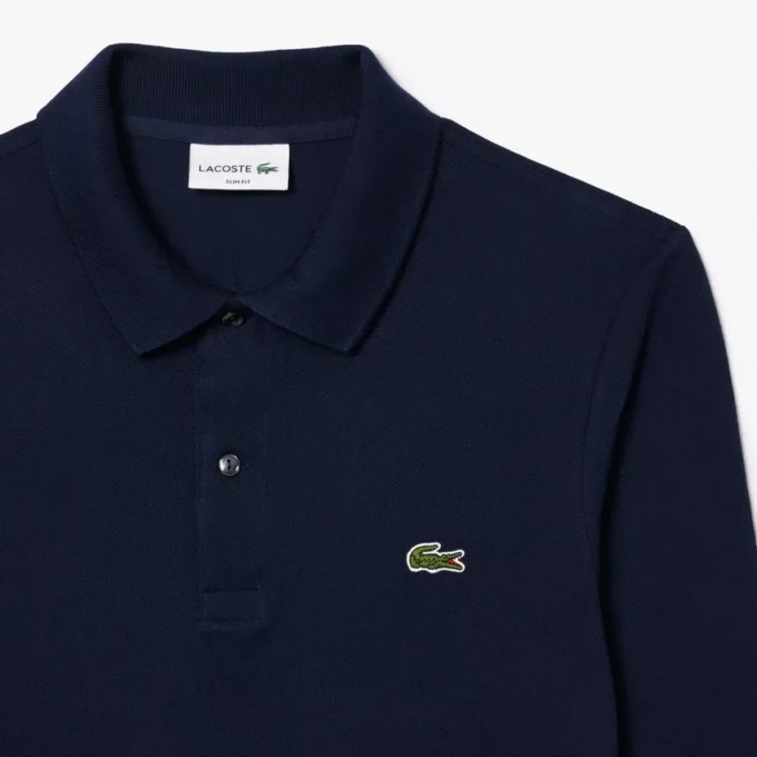 L.12.12 langermet polo i slim fit for menn