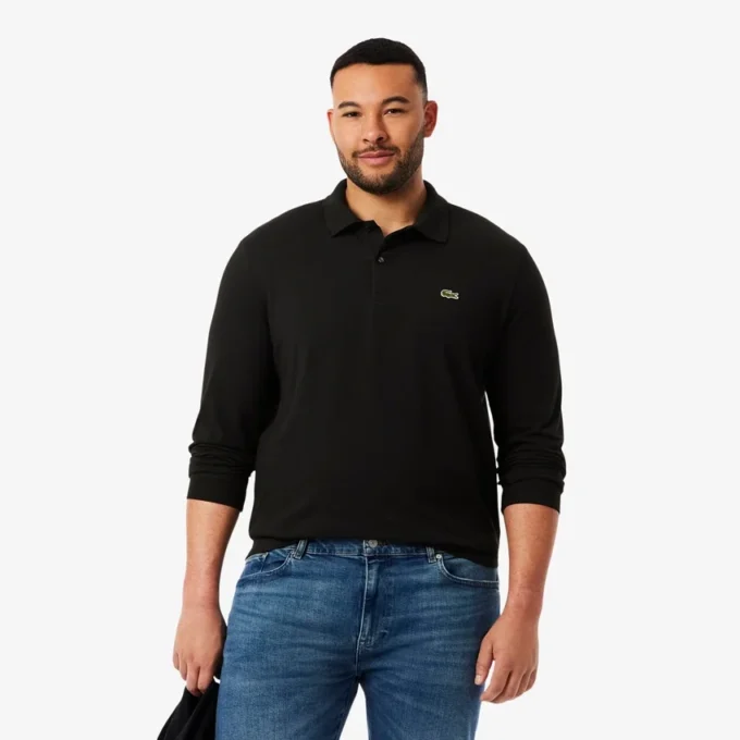L.12.12 langermet polo i slim fit for menn