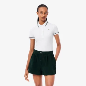 L.12.12 Slim Fit Pologenser med dekorative detaljer for kvinner