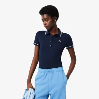 L.12.12 Slim Fit Pologenser med dekorative detaljer for kvinner