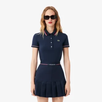L.12.12 Slim Fit Pologenser med dekorative detaljer for kvinner