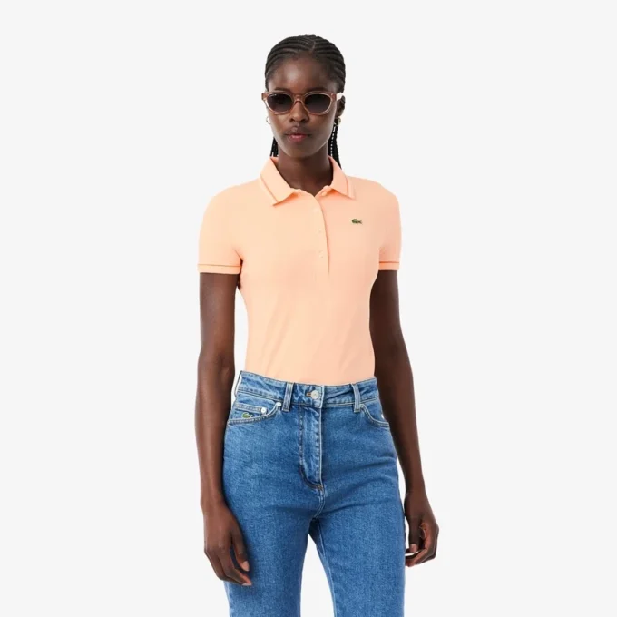 L.12.12 Slim Fit Pologenser med dekorative detaljer for kvinner