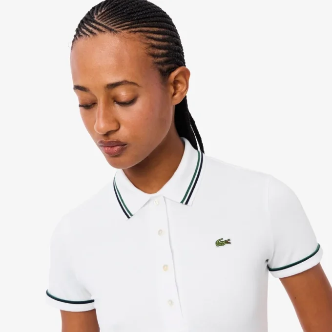 L.12.12 Slim Fit Pologenser med dekorative detaljer for kvinner