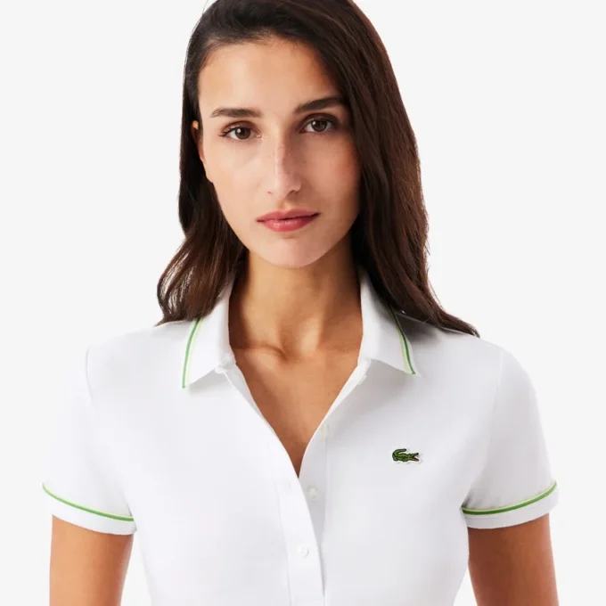 L.12.12 Slim Fit Pologenser med dekorative detaljer for kvinner