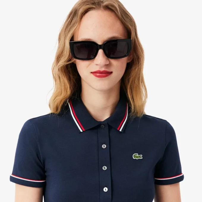 L.12.12 Slim Fit Pologenser med dekorative detaljer for kvinner