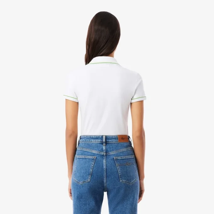 L.12.12 Slim Fit Pologenser med dekorative detaljer for kvinner