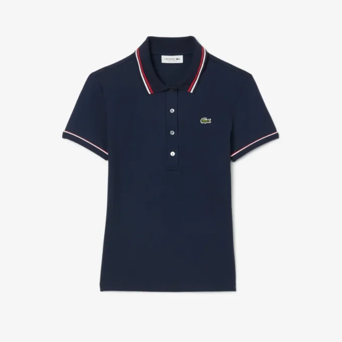 L.12.12 Slim Fit Pologenser med dekorative detaljer for kvinner