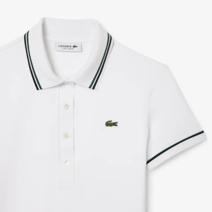 L.12.12 Slim Fit Pologenser med dekorative detaljer for kvinner