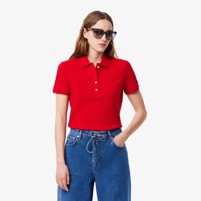 L.12.12 Slim Fit Stretch Mini Piqua Polo for kvinner