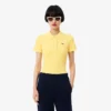 L.12.D ribbet bomullspolo i slim fit for kvinner