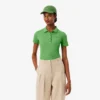 L.12.D ribbet bomullspolo i slim fit for kvinner