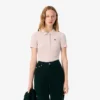 L.12.D ribbet bomullspolo i slim fit for kvinner