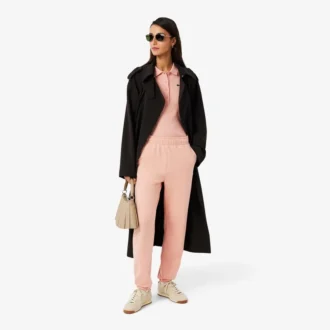 L.12.D ribbet bomullspolo i slim fit for kvinner