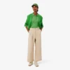 L.12.D ribbet bomullspolo i slim fit for kvinner